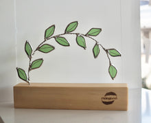 Load image into Gallery viewer, Stained Glass Leaf Arch suncatcher stand | Shinba | PidegoArt