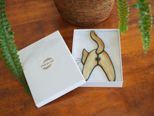 Load image into Gallery viewer, Ginger cat, cat with attitude, Stained Glass Cat, Stained glass suncatcher, Stained glass ornament, handmade, handcrafted, gift idea, Mother’s Day, original design, stained glass Animal, made in sydney, made in Australia.