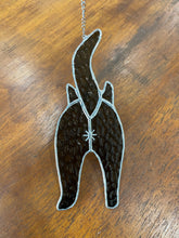 Load image into Gallery viewer, A 🐈🐈⬛ Cheeky Cat 2.0 Black cat / Ginger cat butt Suncatcher Stained Glass | PidegoArt