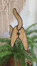 Load and play video in Gallery viewer, Ginger cat, cat with attitude, Stained Glass Cat, Stained glass suncatcher, Stained glass ornament, handmade, handcrafted, gift idea, Mother’s Day, original design, stained glass Animal, made in sydney, made in Australia.