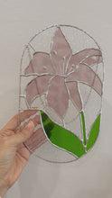 Load and play video in Gallery viewer, Stained Glass, Stained Glass Lily, lily, mother’s day gift, gift ideas, gift idea, handmade, copper foiling, Tiffany method,  made in Sydney, Australia