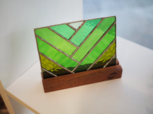 Load image into Gallery viewer, Green Stained Glass window suncatcher | PidegoArt