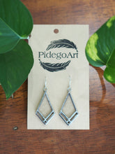 Load image into Gallery viewer, Earrings, Stained Glass, clear glass, Cross, unique design, handmade in Sydney, gift idea, unique gift, elegant, casual, cross earrings, Christian.