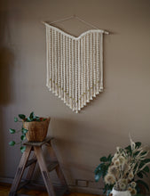 Load image into Gallery viewer, Macrame, driftwood, devil’s ivy, dry native flower, Umbrella tree