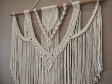 Load image into Gallery viewer, Large Macrame Wall Art, Handmade in Dulwich Hill Sydney, Home Décor, Home improvement, Instead of Picture Frame, cosy home, luxurious, lux, Cotton Bamboo mix fibre, Macrame workshop