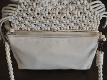 Load image into Gallery viewer, Macrame Handbag with tassel with 2 straps, handmade in Dulwich Hill Sydney Australia, boho Style, elegant, casual, summer bag