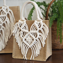 Load image into Gallery viewer, Macrame bag, Macrame decor, Shopping bag, handbag, beach bag, boho bag, sydney, dulwich Hill, Australia, handmade, Jute Bag, PidegoArt