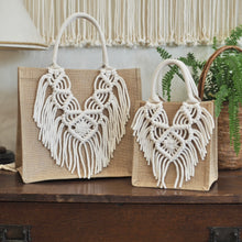 Load image into Gallery viewer, Macrame bag, Macrame decor, Shopping bag, handbag, beach bag, boho bag, sydney, dulwich Hill, Australia, handmade, Jute Bag, PidegoArt