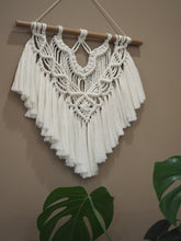 Load image into Gallery viewer, Medium Macrame Wall Art, PidegoArt, Dulwich Hill Sydney, handmade with Tasmanian Oak dowel