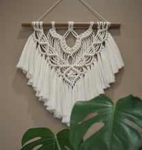 Load image into Gallery viewer, Medium Macrame Wall Art, PidegoArt, Dulwich Hill Sydney, handmade with Tasmanian Oak dowel