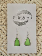 Load image into Gallery viewer,  Earrings, Upcycled, Sake Bottle, Japanese Sake bottle, Sake gift, Sake Item, Sake goods Sydney, Sake Gift idea, handmade earrings, Handmade Jewellery, Handmade Nacklaces, Sustainable Jewellery, Sustainable Earrings, Sustainable Fashion, Dulwich Hill, Sydney, PidegoArt, Nabeshima sake bottle