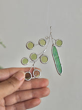Load image into Gallery viewer, stained Glass, suncatcher, australian citizienship gift, golden wattle, Australian national flower, handmade, dulwich hill, gold and green, pidegoart, copper foil, led-free solder