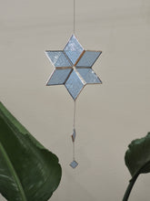 Load image into Gallery viewer, Suncatcher, Stained Glass, Star Spinner, handmade, gift idea, spinning, wind spinner