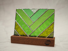 Load image into Gallery viewer, Green Stained Glass window suncatcher | PidegoArt
