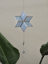 Load image into Gallery viewer, Suncatcher, Stained Glass, Star Spinner, handmade, gift idea, spinning, wind spinner
